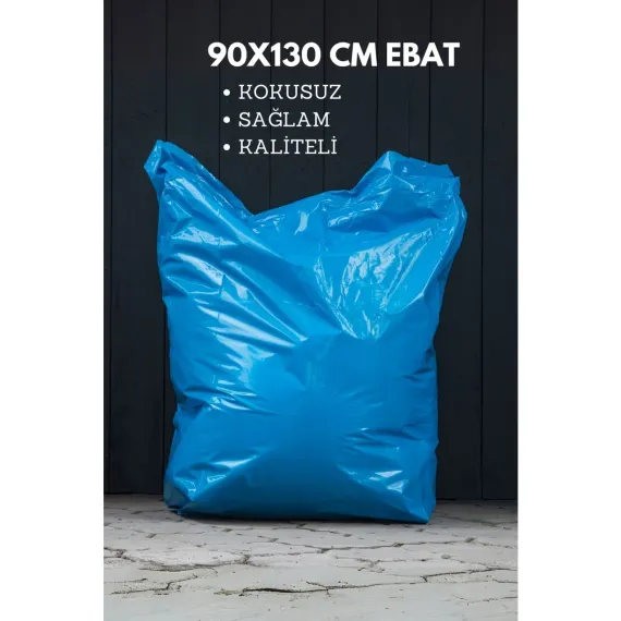 90x130 Mavi Büyük Boy Ultra Kalın Ev Nakliye Eşya Taşıma Poşeti Taşınma Çuvalı Kokusuz 20 Adet