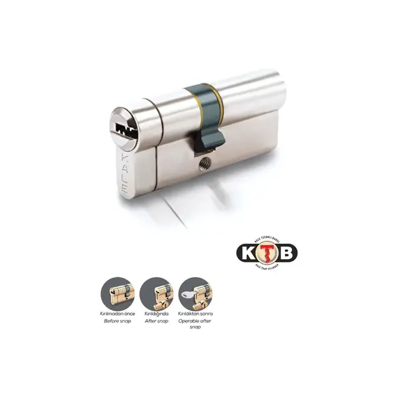Kale Kilit | 164 KTBS Kilit Silindiri, Tuzaklı Kilit Göbeği  [68 mm, Nikel]