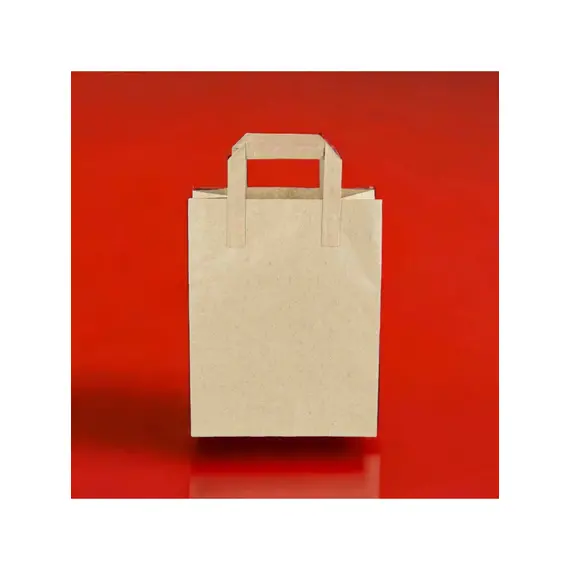 Kraft Kağıt Çanta Düz Saplı 22x28x10 Cm 50 Adetli