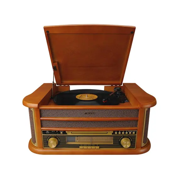 Mikado Nostalgia MN-P325 DÖNENCE Pikap Ahşap 2X5W Stereo Speaker MP3 Çalar USB-Radyo-CD-Kaset -BT Müzik Kutusu