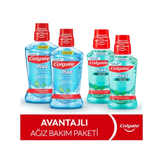 Colgate Ağız Bakım Suyu 500 ml + 250 ml Avantajlı Paket x 2 Adet