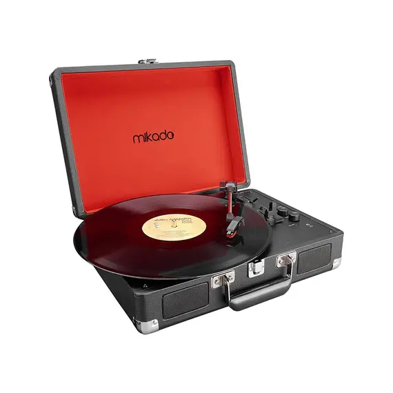 Mikado Nostalgia MN-P317 Siyah Turntable+Rca+Bluetooth Destekli Pikap