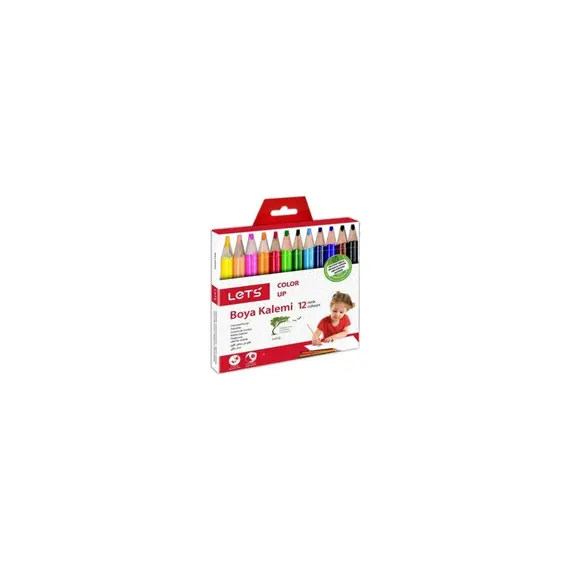 Let's Lets 12 Renk Yarımboy Boya Kalemi L-4112