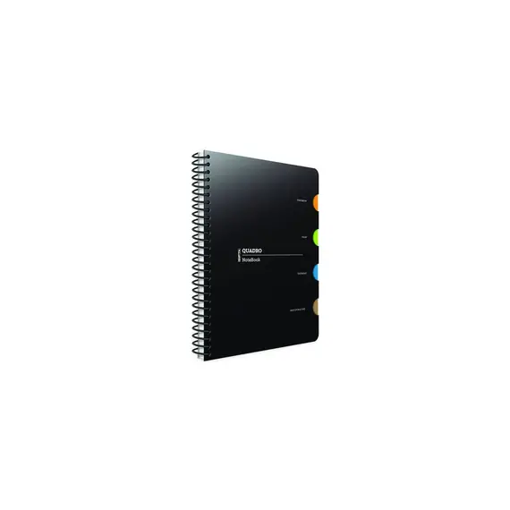 Gıpta Quadro Spiralli 4 Seperatörlü PP Kapak 150 Yaprak Kareli Okul Defteri 17x24