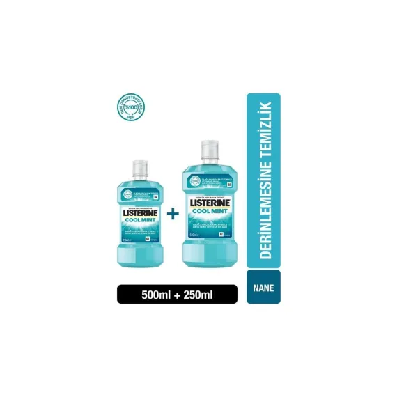 Listerine Cool Mint Ağız Bakım Suyu 500+250 ml