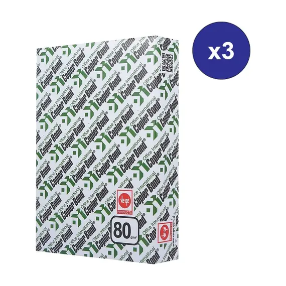 Ve-Ge Copier Bond A4 80 g/m² 1.500 Ad. Fotokopi Kağıdı (3'lü Paket)