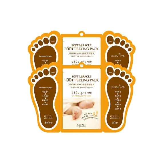 Mjcare Miracle Foot Peeling Pack - Mjcare Çorap Tipi Ayak Peeling Maskesi 2'li