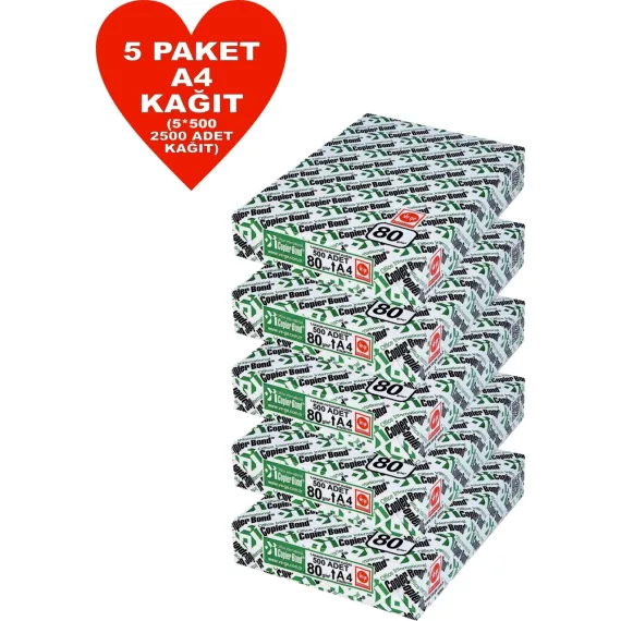 Copier Bond (Ve-Ge) A4 80GR Fotokopi Kağıdı 2500 Adet Kağıt (5PK*500 Kağıt)