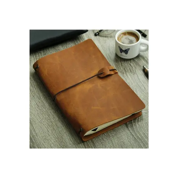 Modica Salton - Hakiki Deri Naturel Defter Kılıfı
