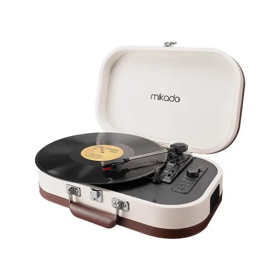 Mikado Nostalgia Mn-101 Pikap Fil Dişi Turntable+Rca+Bluetooth Destekli Müzik Kutusu -