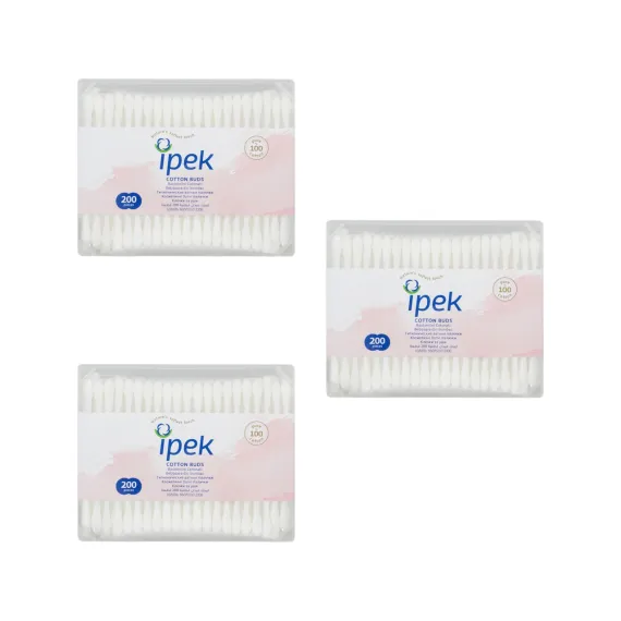  Ipek Kulak Temizleme Çubuğu 200'LÜ 3 Paket
