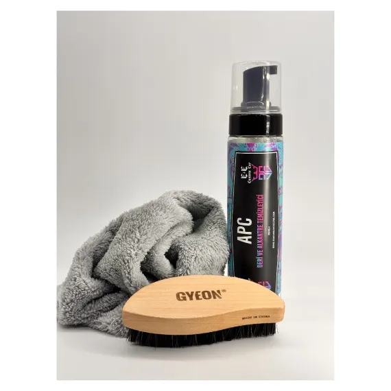 E&e Custom Car Apc Deri ve Alkantre Temizleyici 250 ml (Gyeonderi Fırçası ve Mikrofiber Bez Ile)