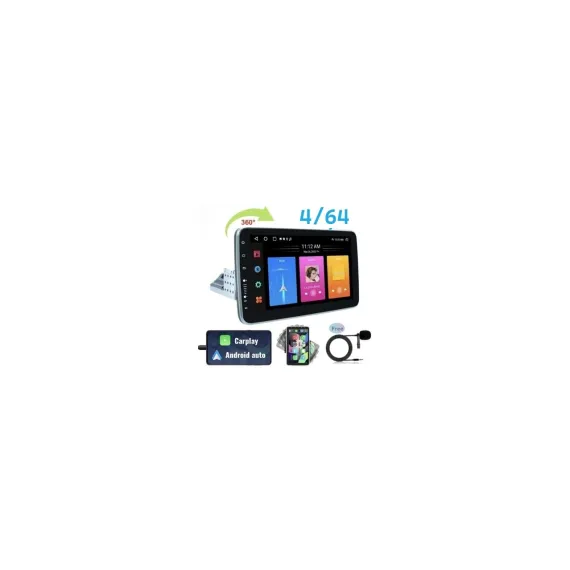 Reiss Audio KL-3800 4/64GB Android Tek Din 10''inch Oto Araba Multimedya Teyp Car Play-Usb-Gps-Wifi Kamera
