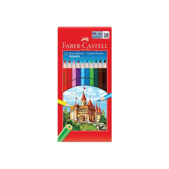 Faber-Castell Kuru Boya 12 Renk Tam Boy 1 Adet