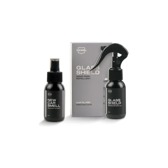 Nasiol Glasshield Nano Yağmur Kaydırıcı ve New Car Smell Araç Kokusu 2'li Set-Avantajlı Paket