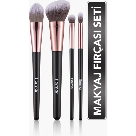  Flormar-Yumuşak Kıllı ve Dayanıklı Makeup Brush Set Allık & Fondöten & Far & Crease Makyaj Fırça Seti (012) 8690604597772