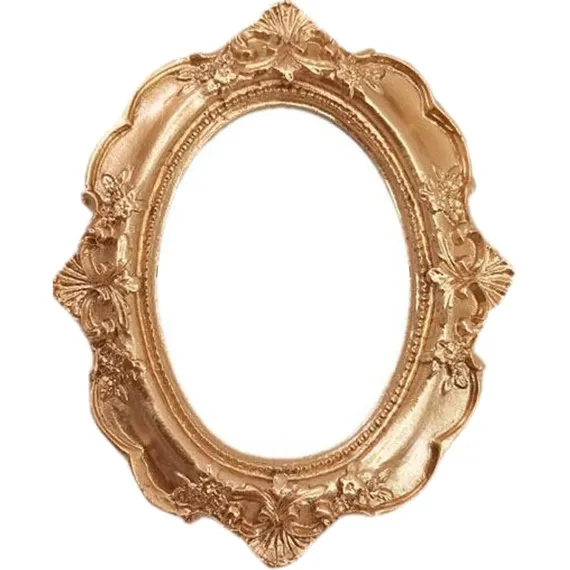 Fotoğraf Çerçevesi Oyma Mini Resim Çerçevesi Oval  