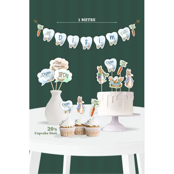 Ilk Dişim Çıktı Peter Rabbit Temalı - Diş Buğdayı Seti