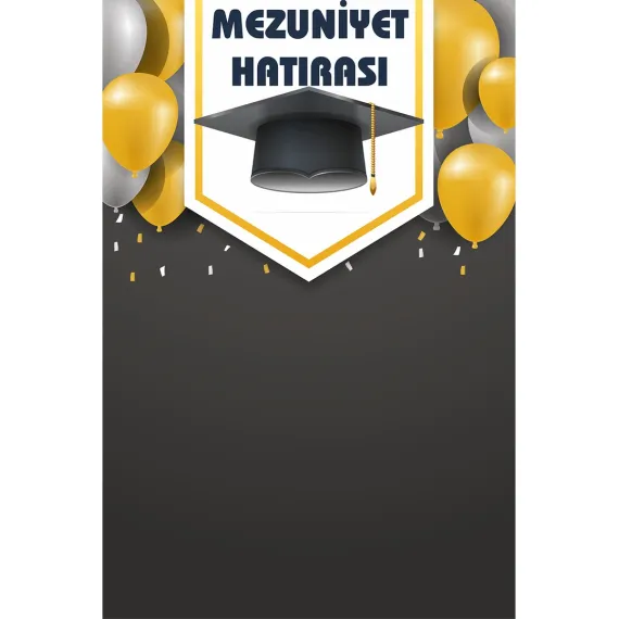 Mezuniyet Hatırası Hatıra Fotoğraf Panosu Branda 100X150