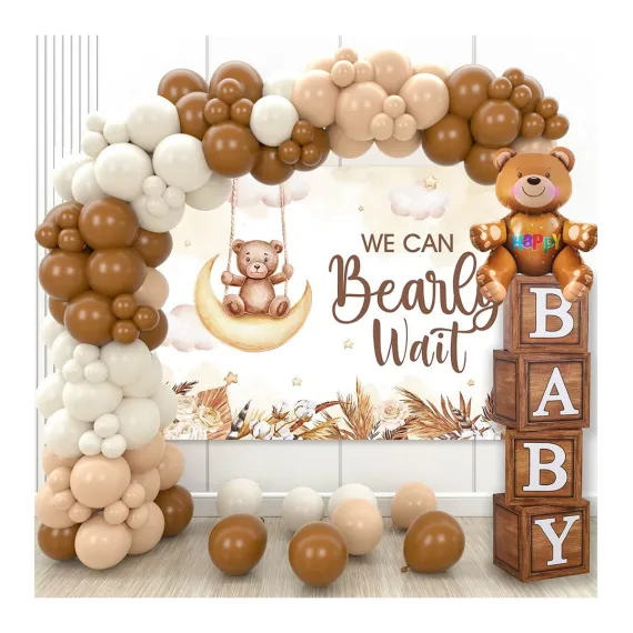 Baby Shower Lüks Parti Kutlama Seti; Baby Kutulu Balon Zincir Set