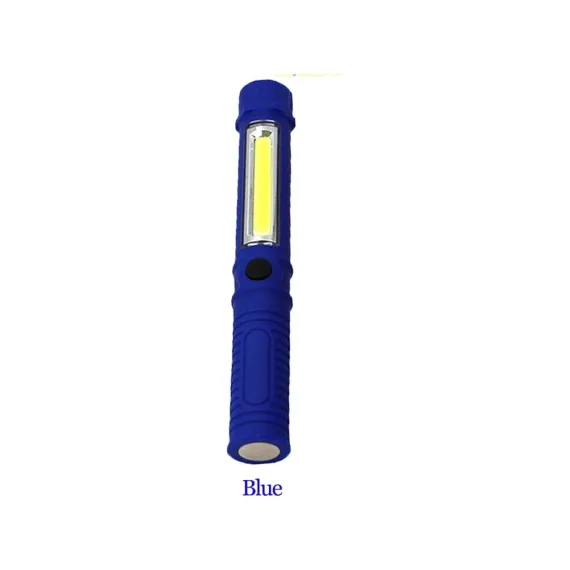 Xiyu Shop Mavi Stil Yeni 6000LM Cob LED Çalışma El Feneri Manyetik Taban ve Klip Çok Fonksiyonlu Cep Kalem Işık Muayene Çalışma Işığı Araba Tamir Aracı 