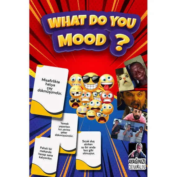 What Do You Mood - Eğlenceli What Do You Meme Kutu Oyunu - Hangi Moodsun - Durum Kartı