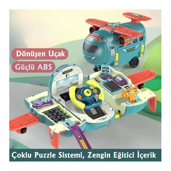 Baby - Sesli Işıklı Uçak Simülasyon Oyuncak - Eğitici Oyuncak - Pilot Olacak Çocuk