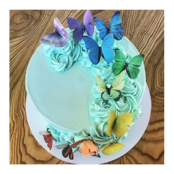 Pasta Balon Üzeri Dekor Kelebek Süsler  Pasta Balon Üzeri Süslemesi  pasta Yapımı Dekor Süsü Butterfly  Rengarenk
