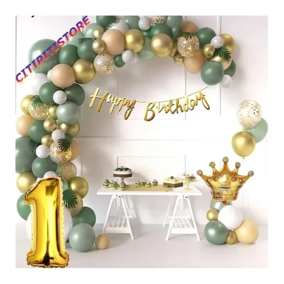 Lüks 1 Yaş Doğum Günü Balon Seti