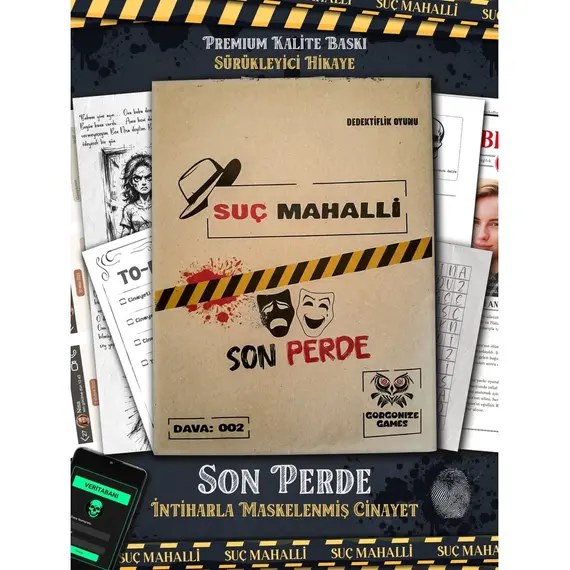 Son Perde , Dedektiflik Oyunu, Kutu Oyunu, Katil Kim, Çözülemeyen Davalar, Suçlu Kim, Dedektif