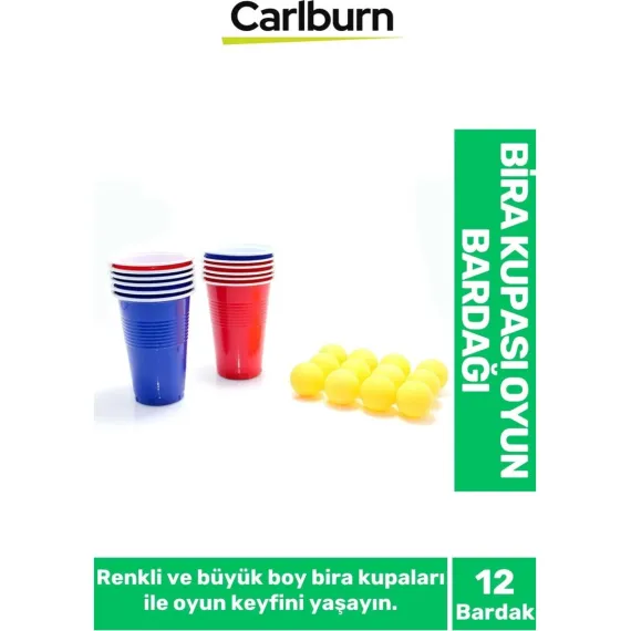 Özel Üretim Eğlenceli Özel Gün Beer Pong  Renkli Büyük 12 Karton Bira Kupası 12 Toplu Oyun Bardağı