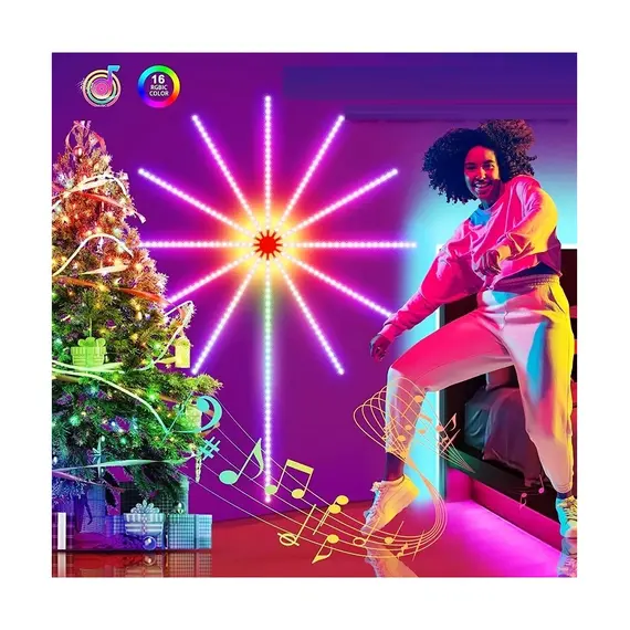 Vıp Kalite Havai Fişek Noel Işığı App Smart Control Ic LED Rgb Fıreworks Lıght Full+Full Renkli LED