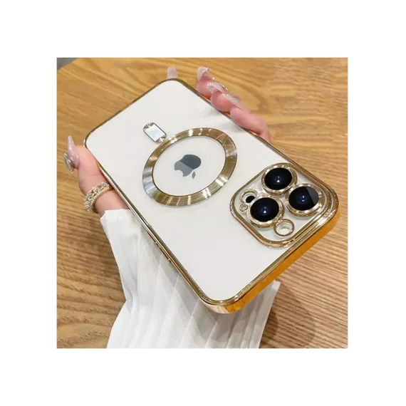 iPhone 13 Pro (6.1) Kılıf Magsafe Şarj Özellikli Kamera ve Lens Korumalı Esnek Silikon Dempre Case