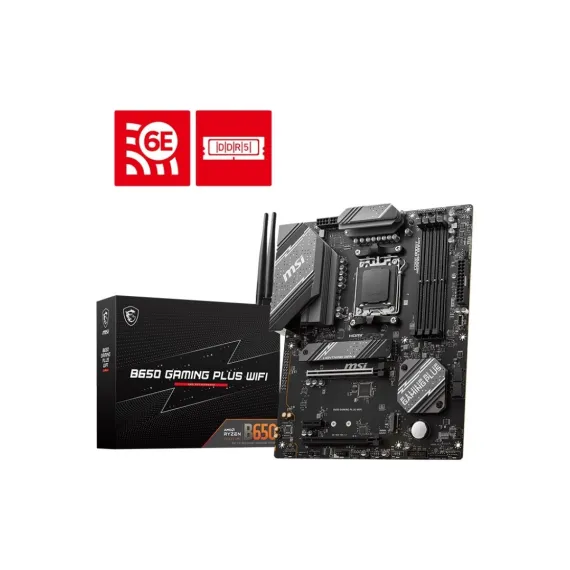 MB B650 GAMING PLUS WIFI AM5 DDR5 6000MHZ(OC) HDMI DP 2xM.2 USB3.2 2.5G LAN WIFI 6E ATX