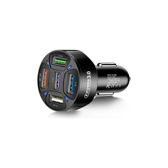 Qc3.0 5 Port Çıkışlı Çoklu USB Araç Içi Çakmaklık Hızlı Şarj Başlığı