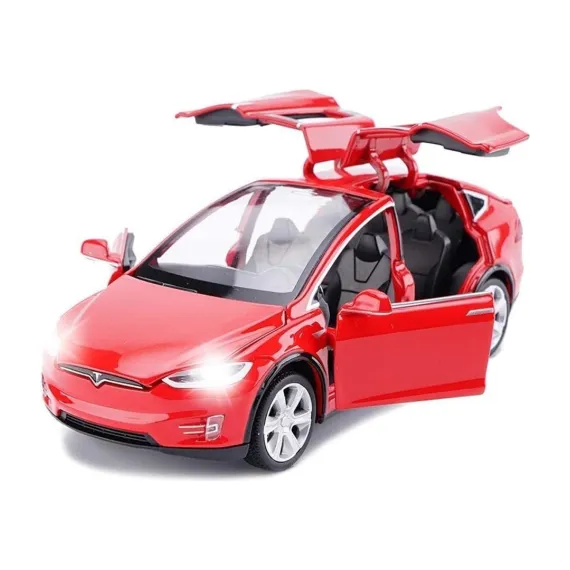 Pres Döküm Araç Model x Oyuncak, 1:32 Ölçekli Çinko Alaşımlı Döküm Geri Çekme Araçlar Ses ve Işık ile Kapı Açma, Mini Elektronik Oyuncaklar Model X90 Yeni Yürümeye Başlayan Çocukla  