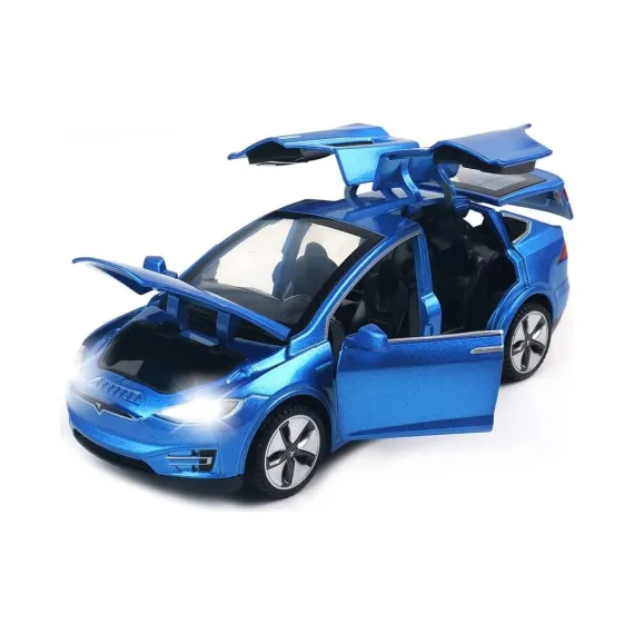 Pres Döküm Araç Model x Oyuncak, 1:32 Ölçekli Çinko Alaşımlı Döküm Geri Çekme Araçlar Ses ve Işık ile Kapı Açma, Mini Elektronik Oyuncaklar Model X90 Yeni Yürümeye Başlayan Çocukla  
