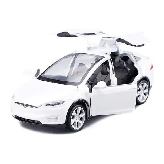 Araba Modeli x 1:32 Ölçekli Alaşım Döküm Işıklar ve Müzik ile Geri Çekin Elektronik Oyuncaklar, Mini Araçlar Çocuklar Için Oyuncaklar Hediye (Beyaz)  