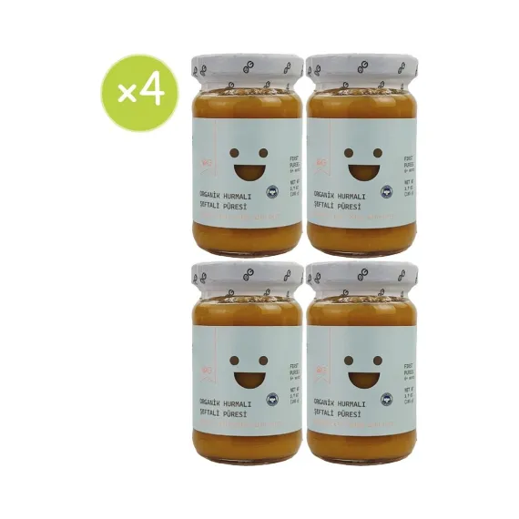 OG natural 4'lü Organik Hurmalı Şeftali Püresi 105 gr +6 Ay