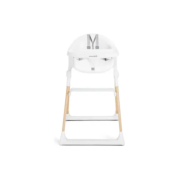 Munchkin Katlanabilir,Portatif, Mama Sandalyesi,Kompakt Tasarım, Ayarlanabilir Ayaklık ve Tepsi Beyaz/Kahverengi