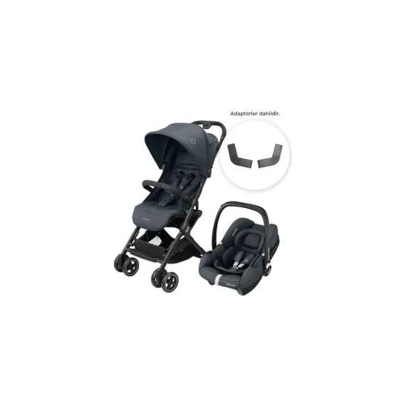 Maxi-Cosi Lara2-Cabriofix I-Size Ultra Kompakt Kabin Boy Seyahat Sistem Bebek Arabası Essential Graphite