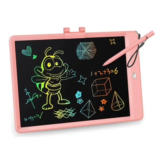 LCD Yazma Tableti, 10 Inç Renkli Yürümeye Başlayan Çocuk Doodle Tahtası Çizim Tableti, Silinebilir Yeniden Kullanılabilir Elektronik Çizim Pedleri, 3-6 Yaşındaki Erkek ve Kız Çocuk  