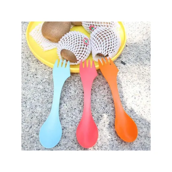 Scentu 3 In 1 Çatal Kaşık Bıçak Pişirme Gereçleri Çatal Spork Seyahat Piknik Kamp Için   