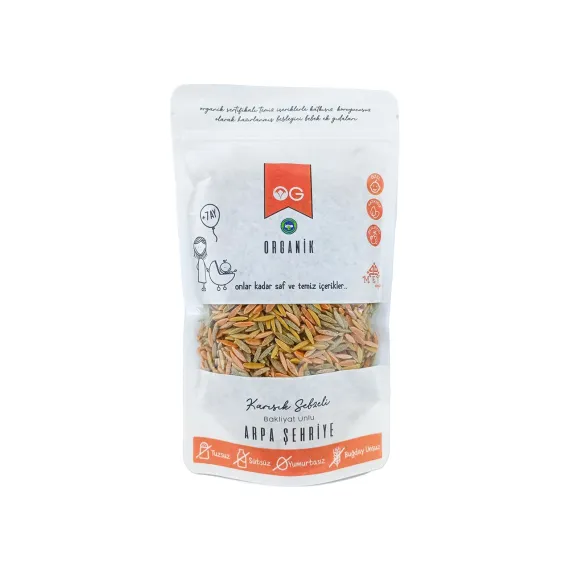 OG natural Organik Karışık Sebzeli Bakliyat Unlu Arpa Şehriye 250 GR +6 Ay