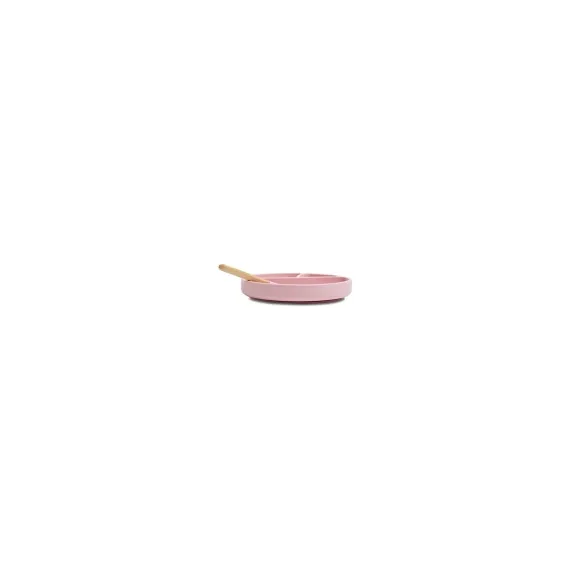 OiOi Vakum Tabanlı Silikon Tabak - Pembe