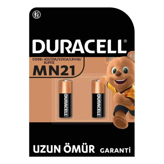 MN21 (2’li Paket) özel alkalin pil 12V (A23 / 23A / V23GA / LRV08 / 8LR932)
