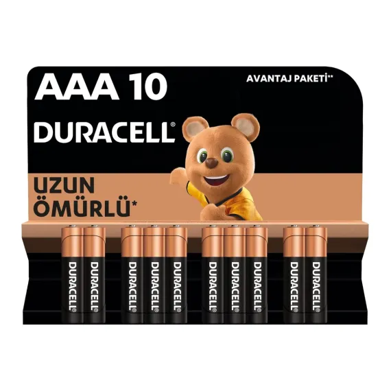 Alkalin AAA İnce Kalem Pil, 1,5 V LR03/MN2400, 10’lu paket
