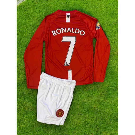 Nostaljik Manchester United 2008 Uzun Kollu Ronaldo Çocuk Forması