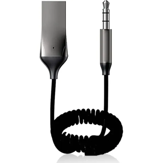 Aux Bluetooth 5.0 Araç Kiti Wireless Dönüştürücü Stereo Aux Çevirici Mikrofonlu Handsfree