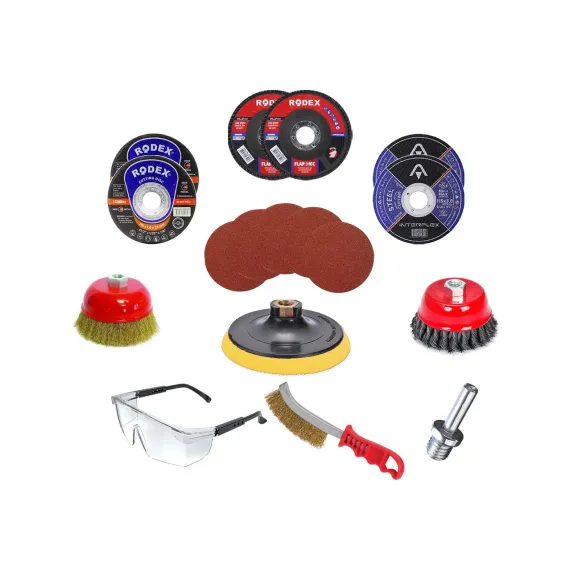 37 Parça 16 Parça Spiral Avuç Içi Taşlama 115 Mm Cırt El Zımpara Kağıdı Ucu Inox Metal Kesici Kesme Flap Disk Tel Fırça